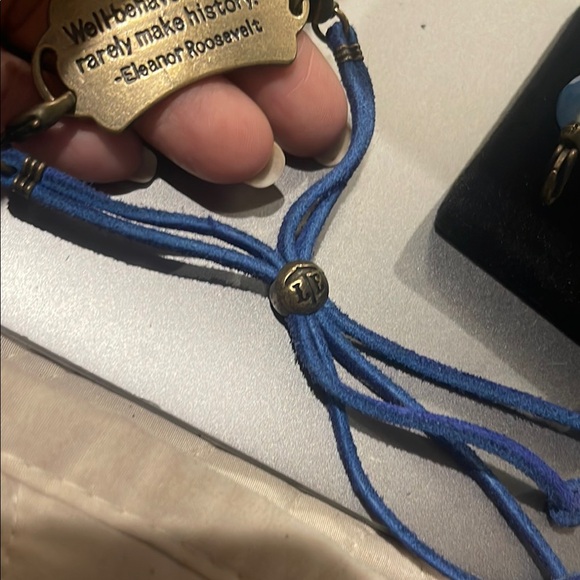 Inspirational Bracelets Set - Silver, Blue, and Black - Picture 2 of 5